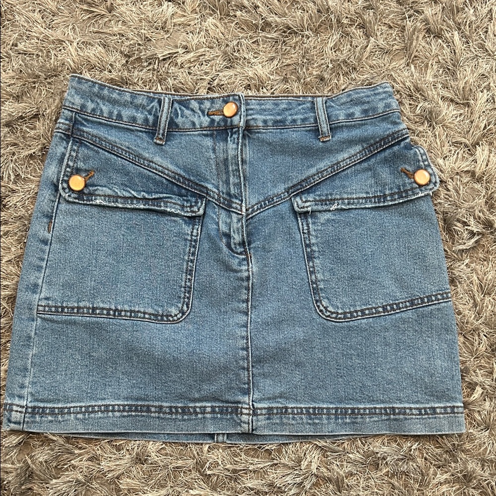 House of Harlow Denim Mini Skirt